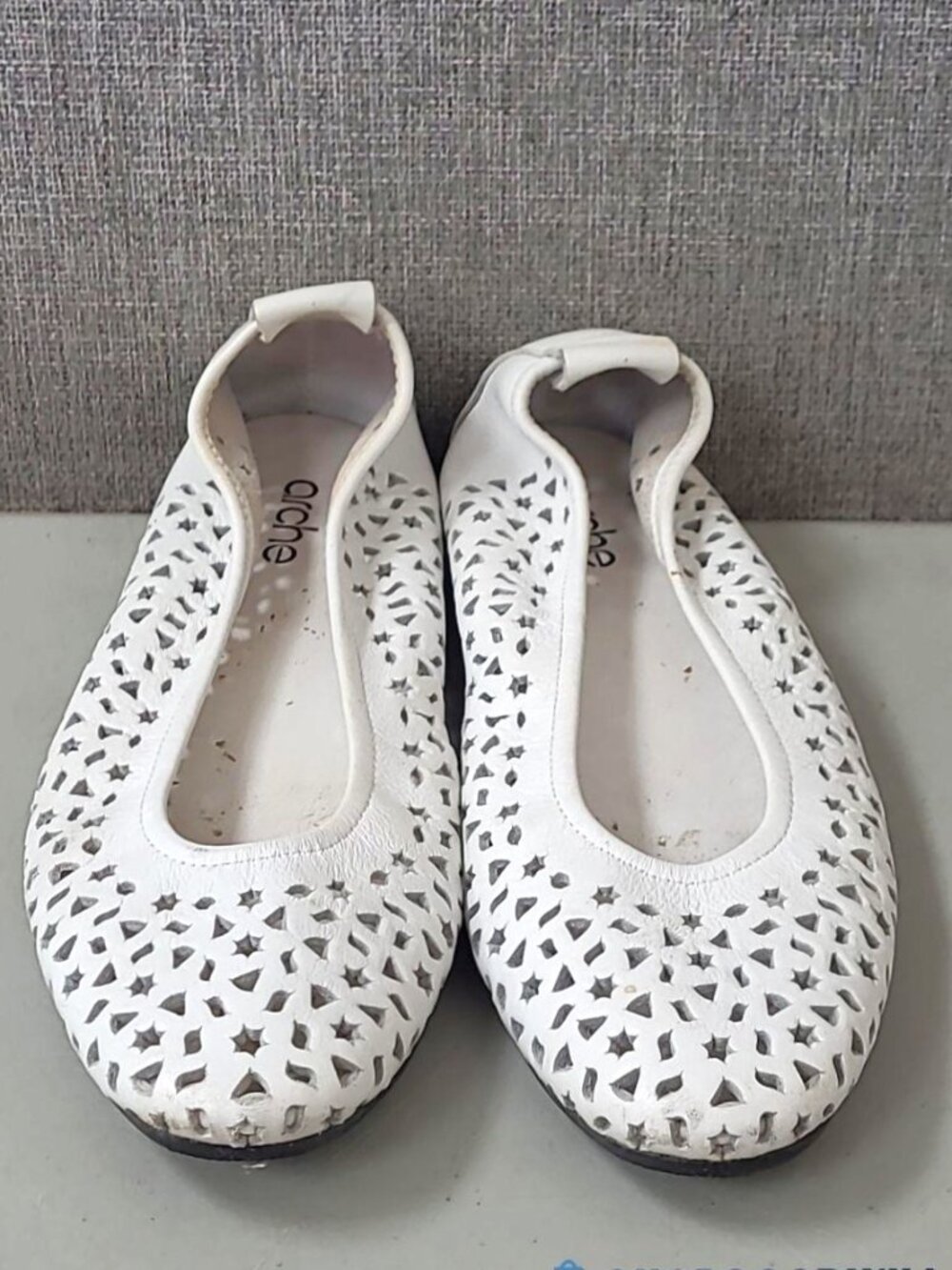 Arche LILLY White Leather Flat Shoes EU 37 / US 7